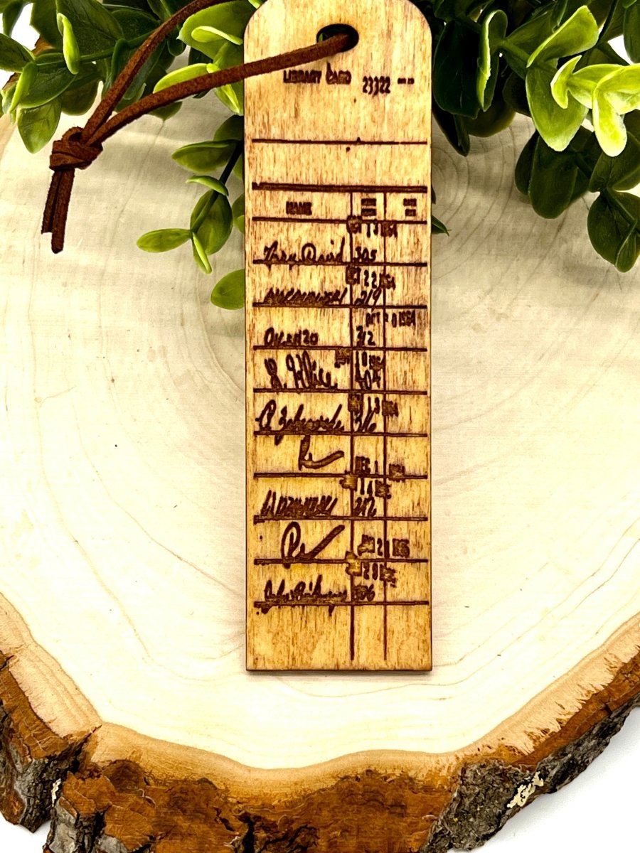 Bookmark: Vintage Library Inspired Checkout Card - Zeman Woodcrafts
