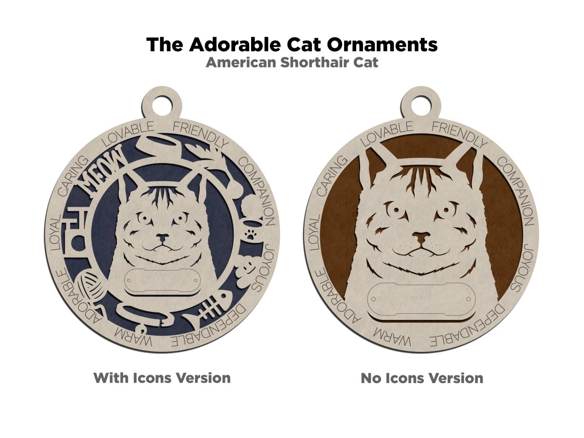 Cat's Meow Ornament / Tag - Zeman Woodcrafts