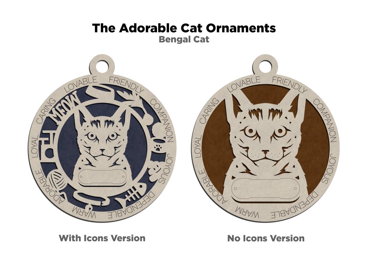 Cat's Meow Ornament / Tag - Zeman Woodcrafts