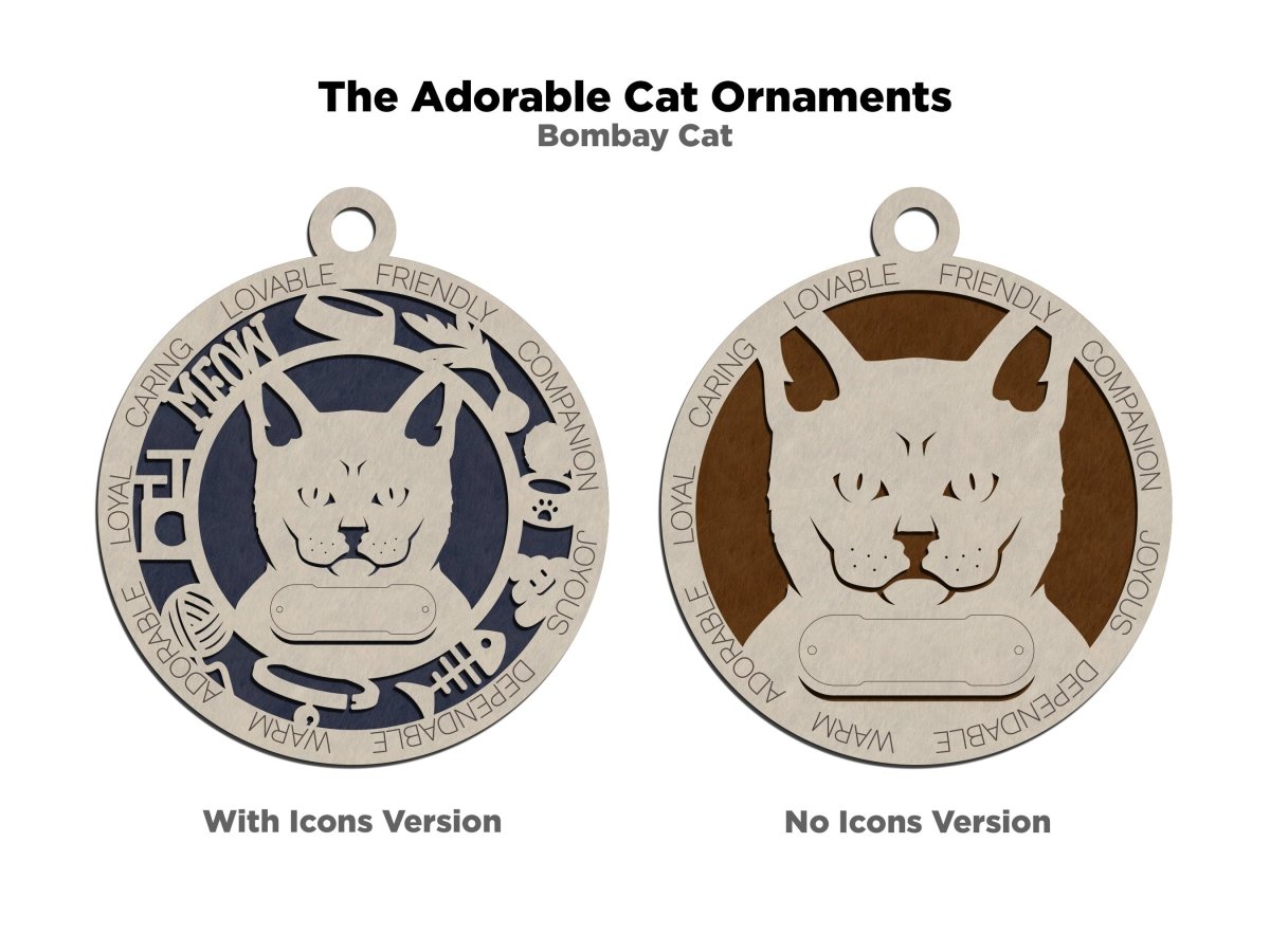 Cat's Meow Ornament / Tag - Zeman Woodcrafts