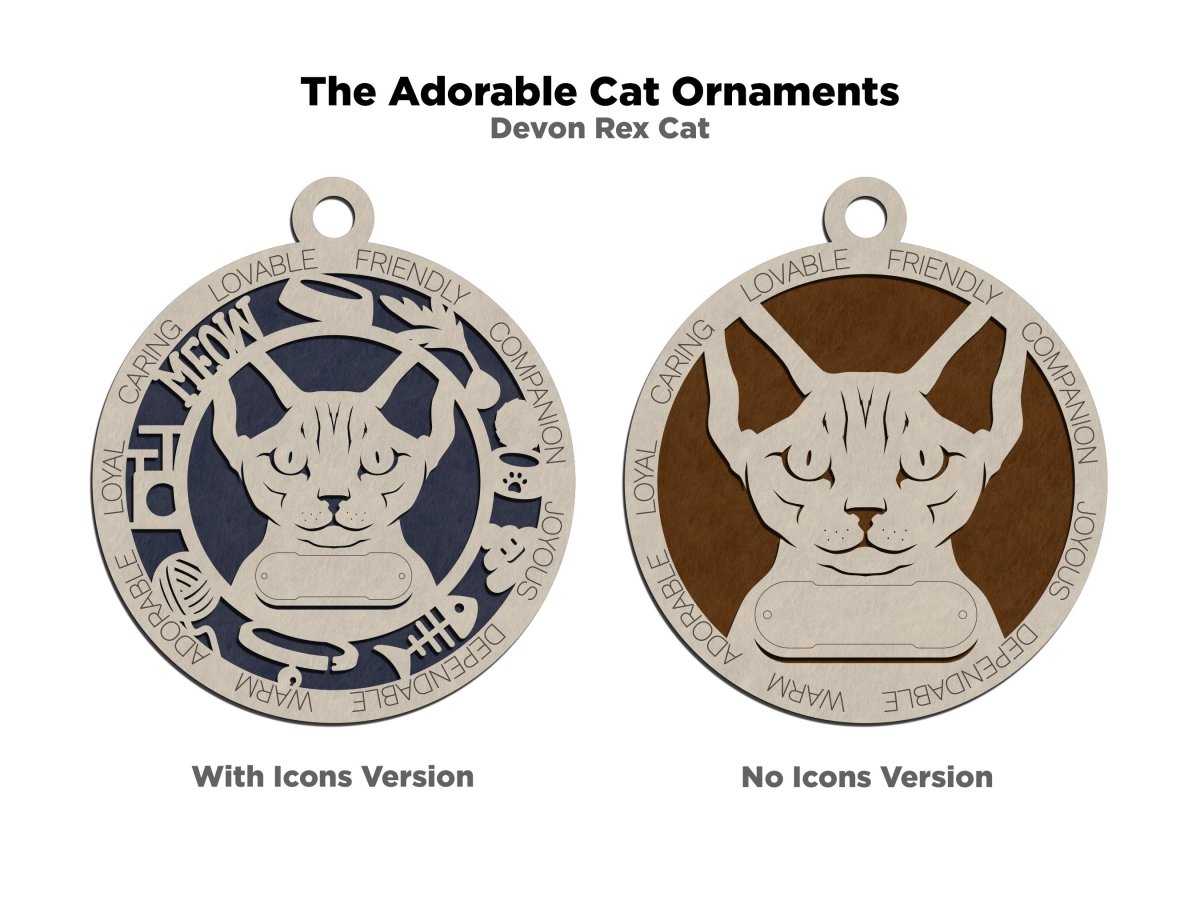 Cat's Meow Ornament / Tag - Zeman Woodcrafts