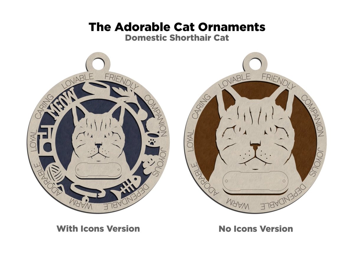 Cat's Meow Ornament / Tag - Zeman Woodcrafts