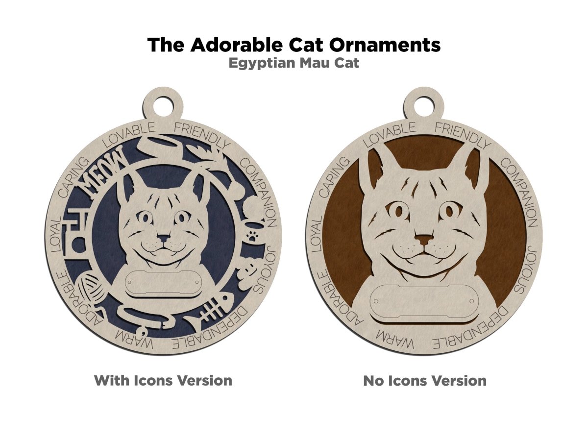 Cat's Meow Ornament / Tag - Zeman Woodcrafts