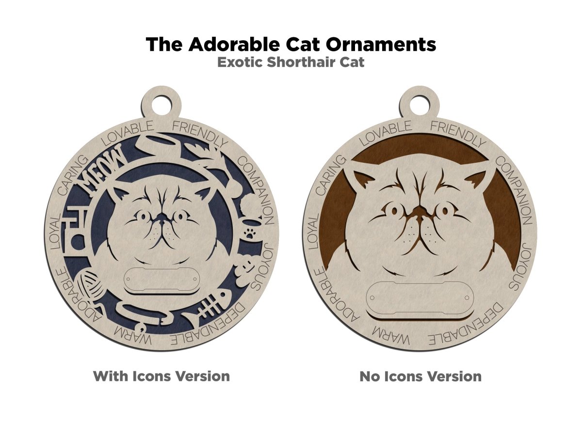 Cat's Meow Ornament / Tag - Zeman Woodcrafts