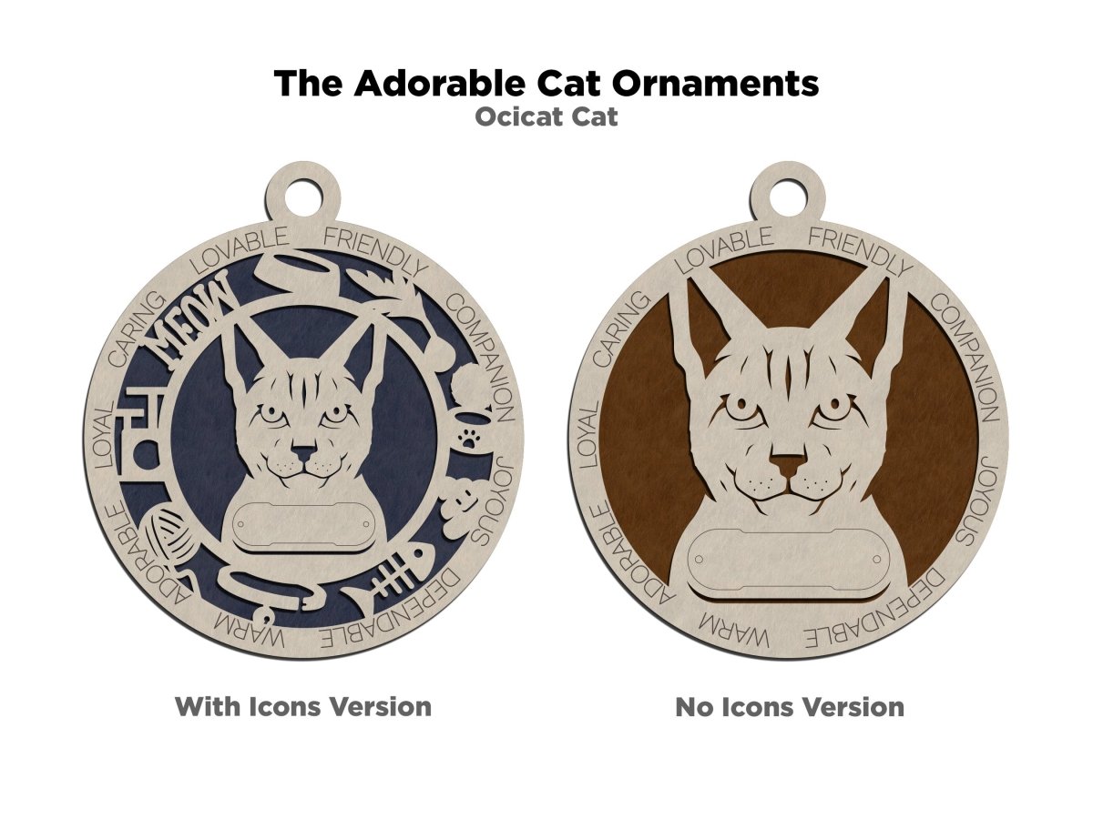 Cat's Meow Ornament / Tag - Zeman Woodcrafts