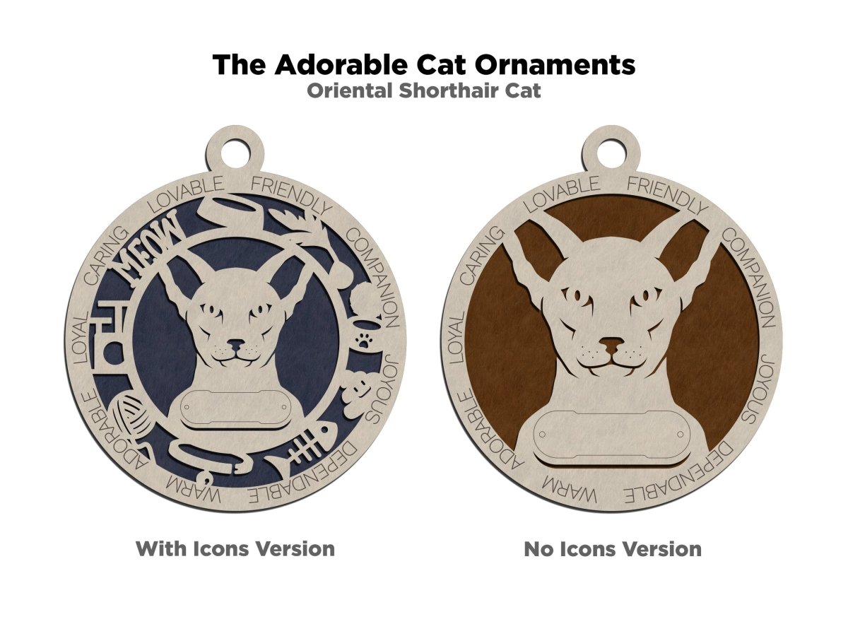 Cat's Meow Ornament / Tag - Zeman Woodcrafts