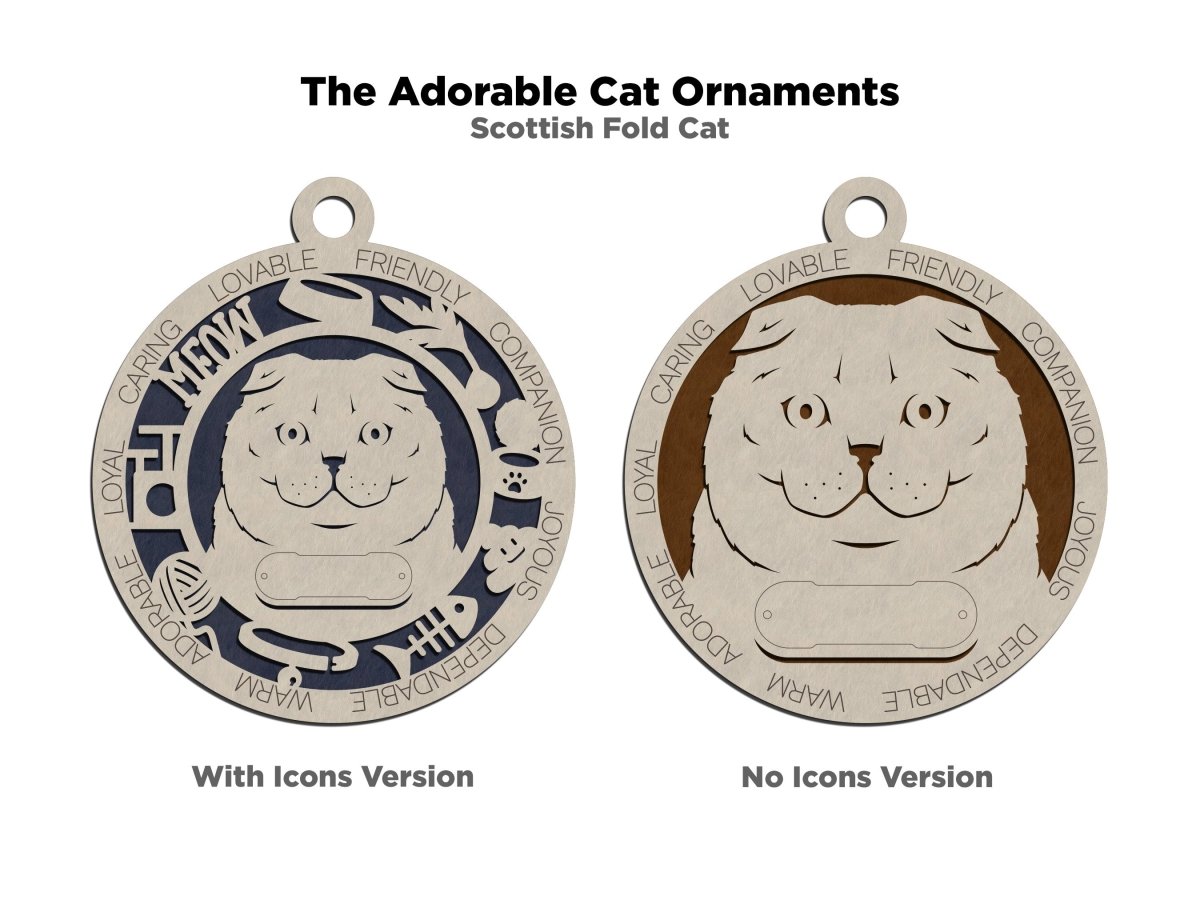 Cat's Meow Ornament / Tag - Zeman Woodcrafts
