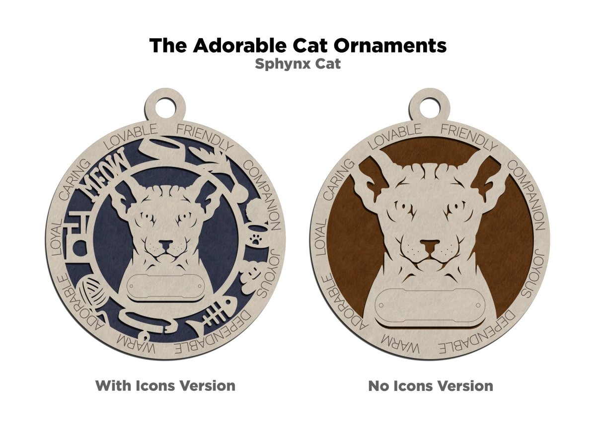 Cat's Meow Ornament / Tag - Zeman Woodcrafts