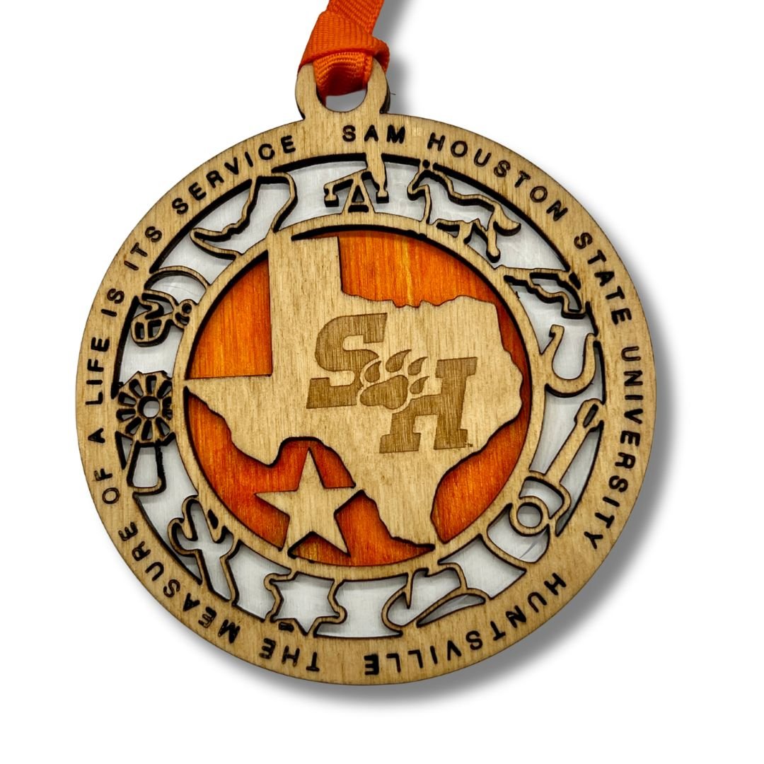 College and University School Spirit Ornament - Zeman Woodcrafts