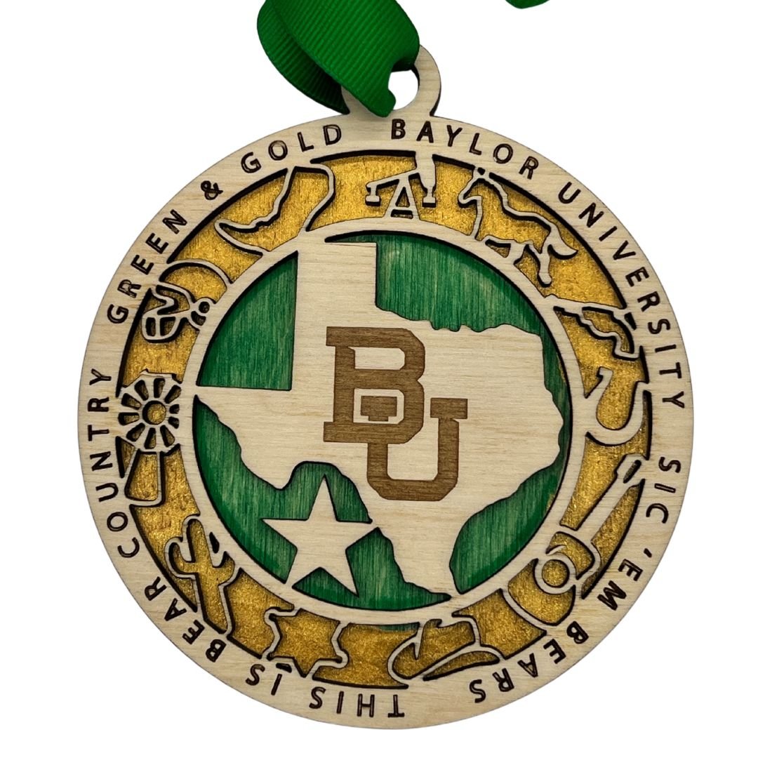 College and University School Spirit Ornament - Zeman Woodcrafts