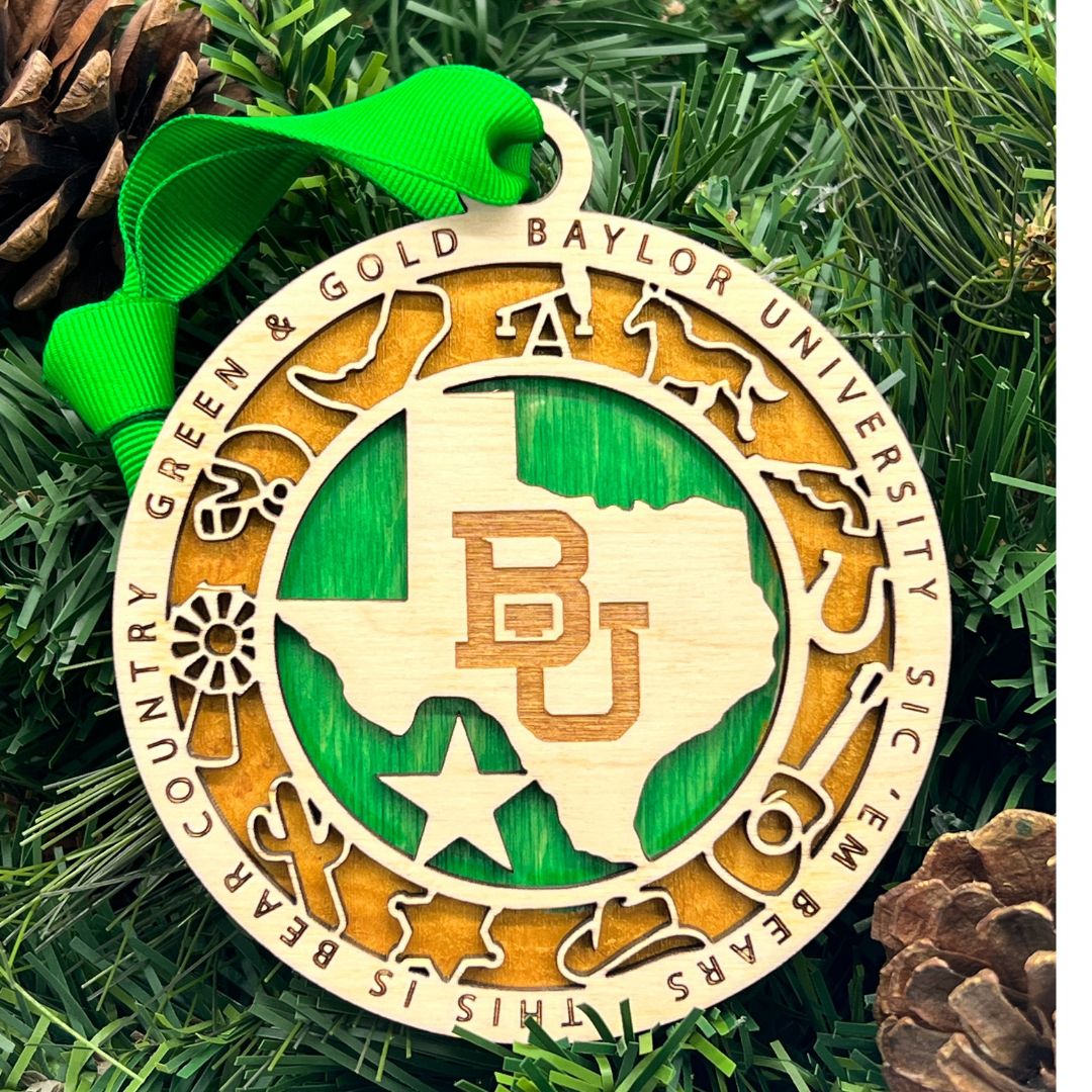 College and University School Spirit Ornament - Zeman Woodcrafts