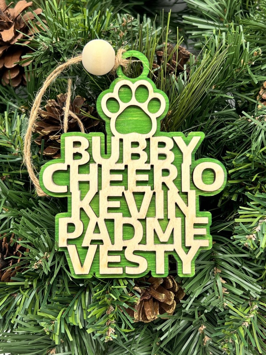 Custom Name Ornaments - Zeman Woodcrafts