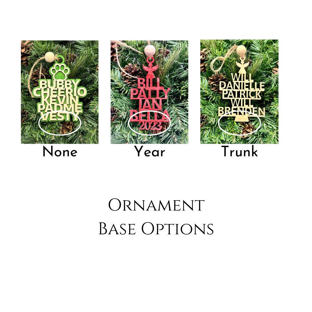 Custom Name Ornaments - Zeman Woodcrafts