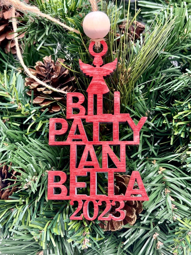 Custom Name Ornaments - Zeman Woodcrafts