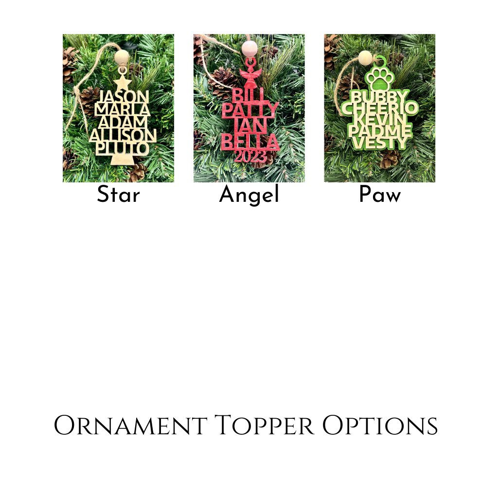 Custom Name Ornaments - Zeman Woodcrafts