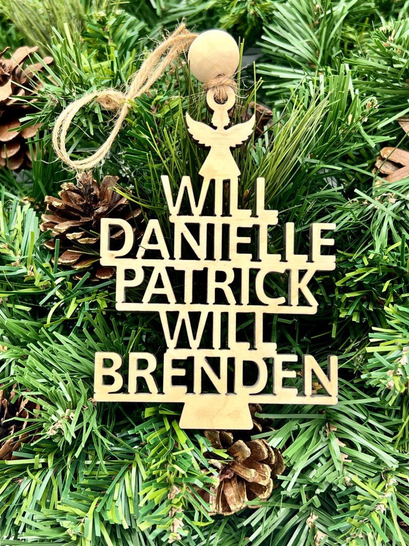 Custom Name Ornaments - Zeman Woodcrafts