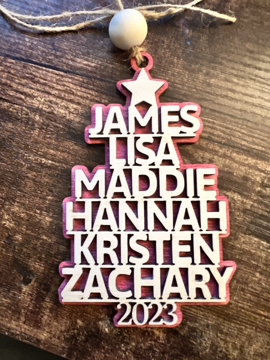 Custom Name Ornaments - Zeman Woodcrafts