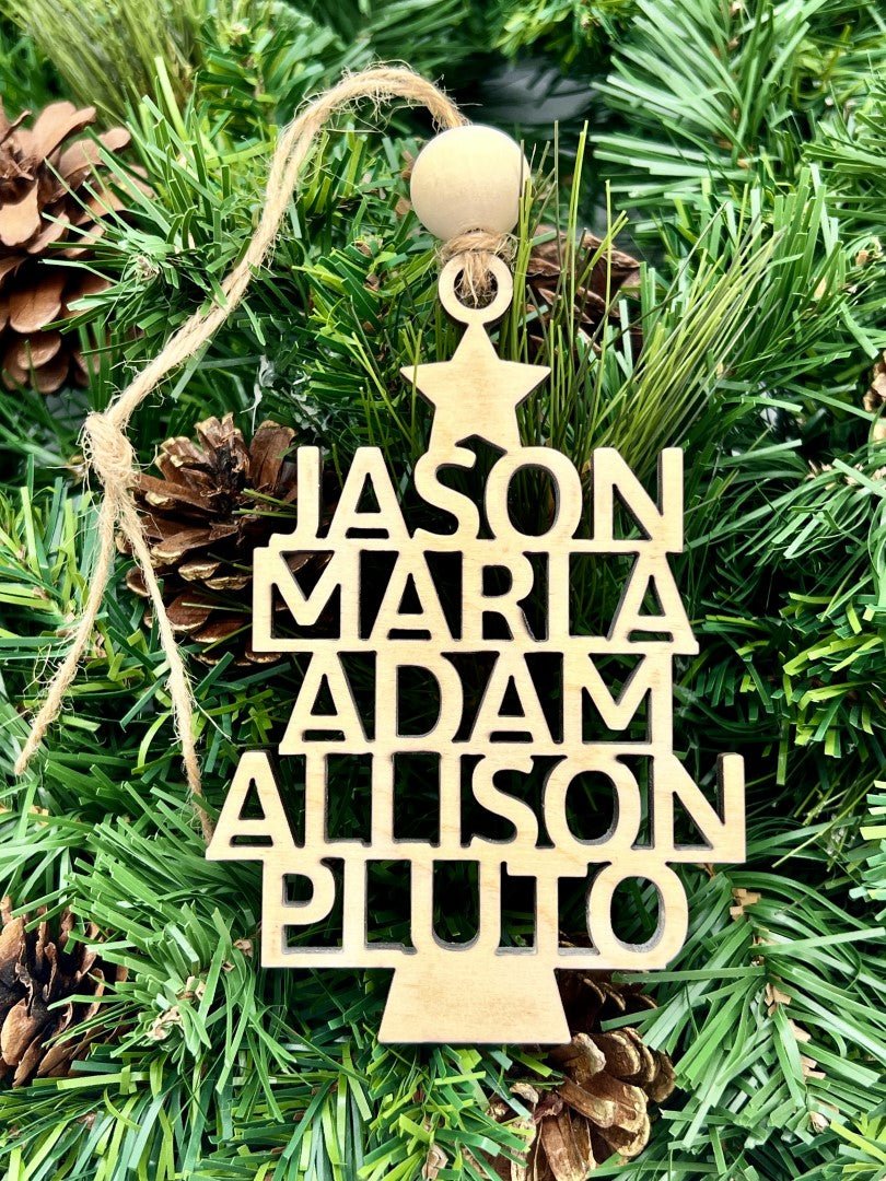 Custom Name Ornaments - Zeman Woodcrafts