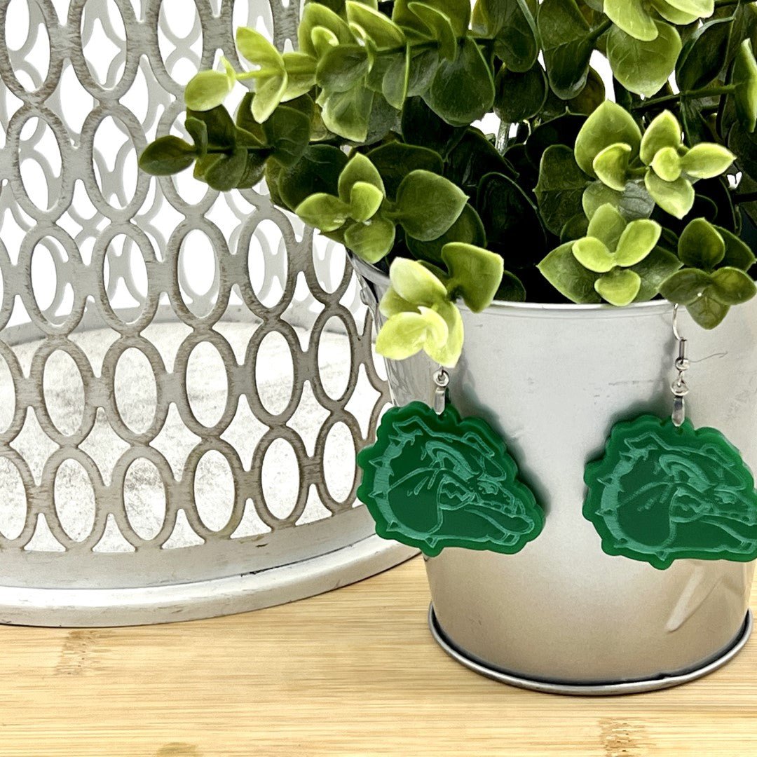 Deland High School Bulldogs Earrings - Zeman Woodcrafts