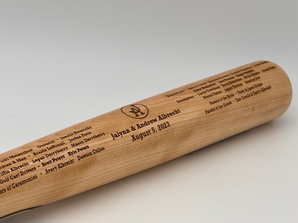 Laser-Engraved Baseball Bat - Zeman Woodcrafts
