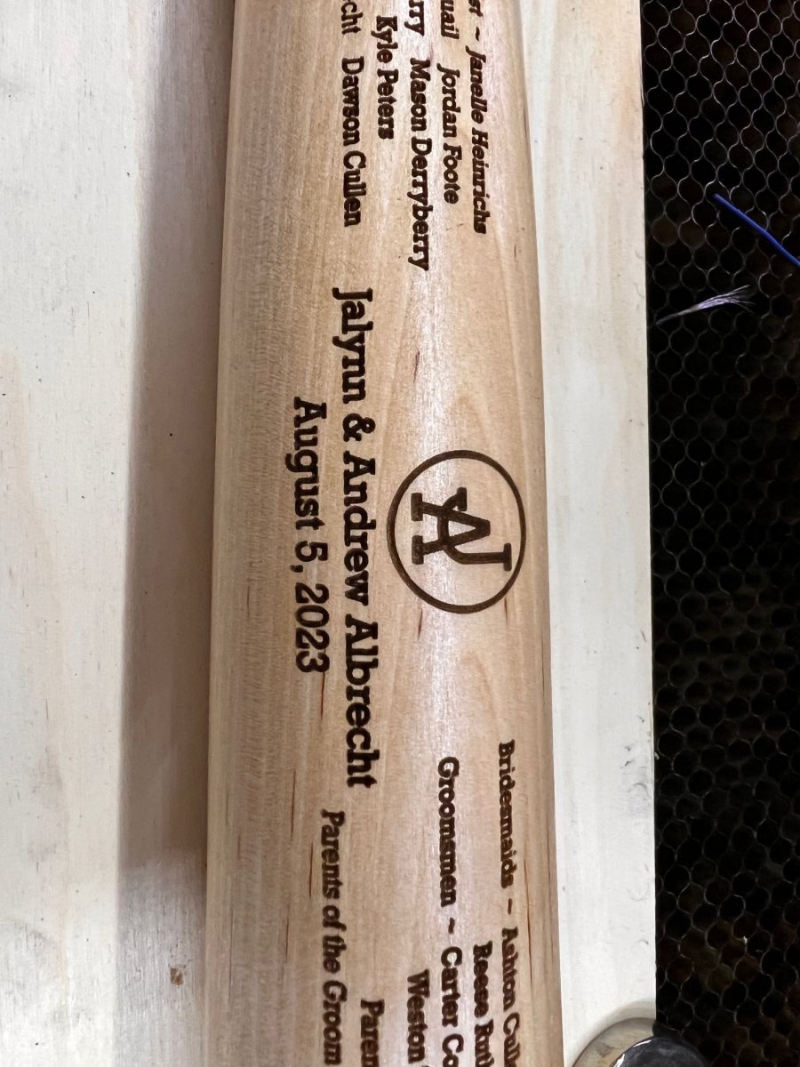 Laser-Engraved Baseball Bat - Zeman Woodcrafts