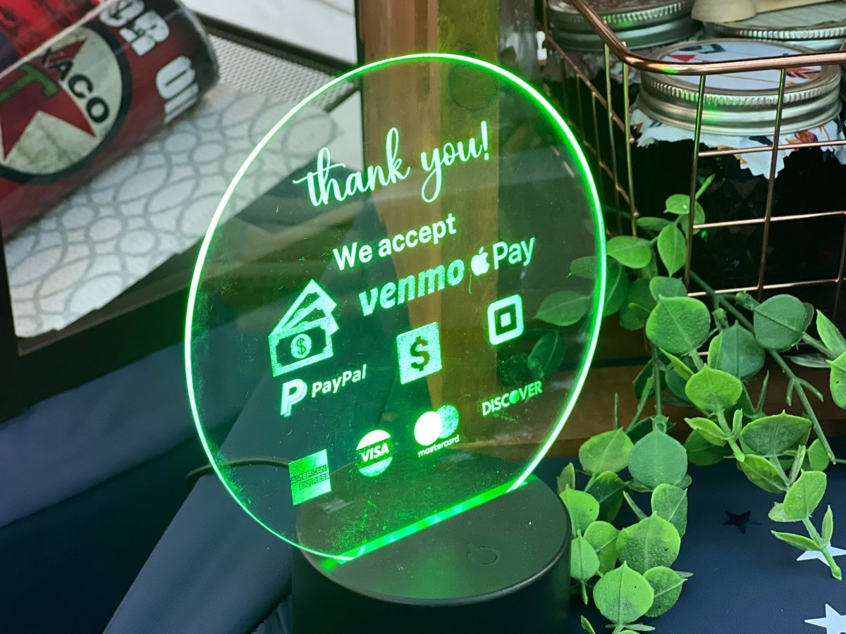 Light-Up Payment Display - Zeman Woodcrafts