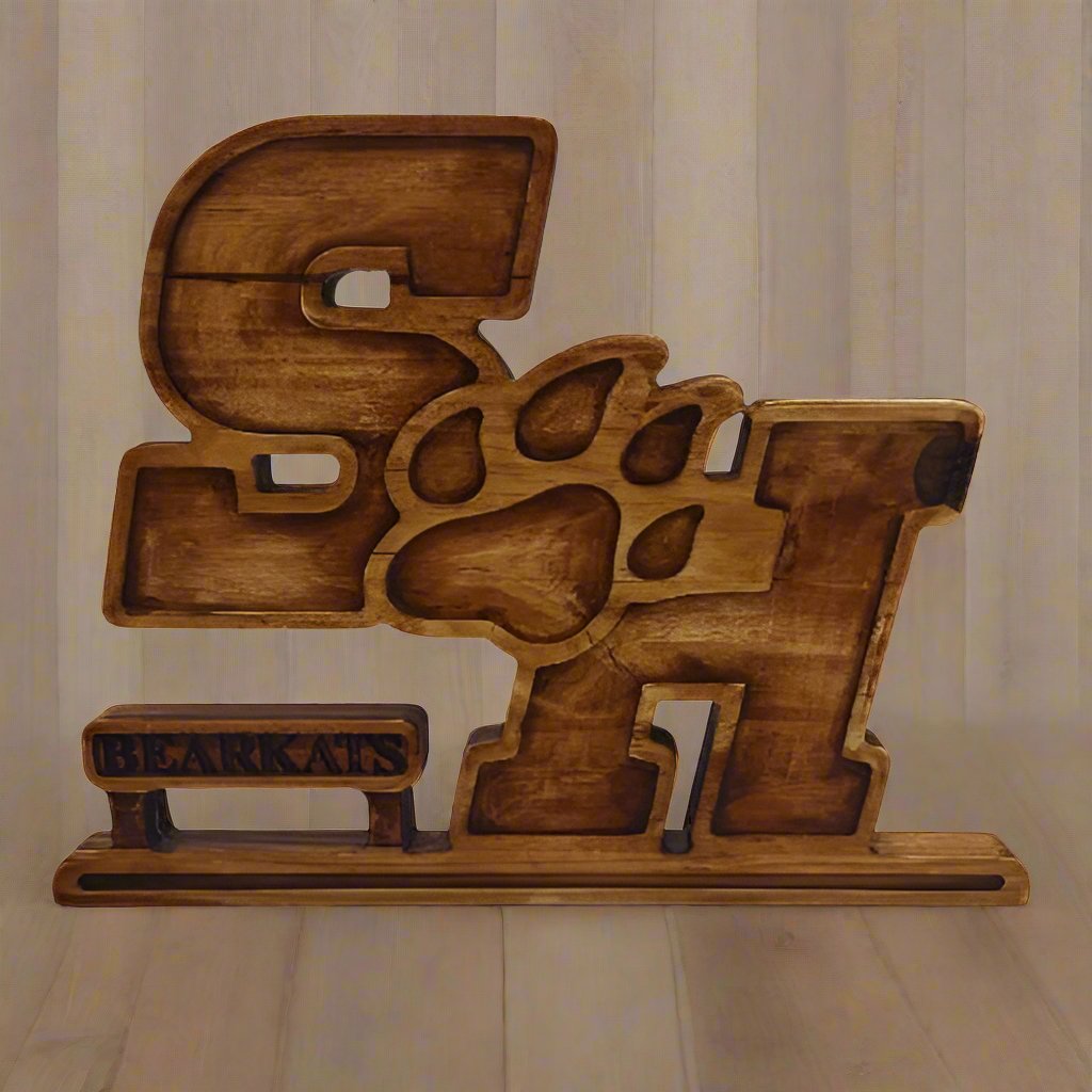 Sam Houston State University Carved Wooden Decor - Zeman Woodcrafts