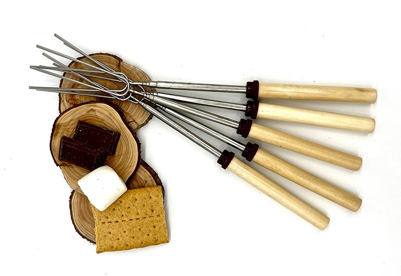 S'mores / Roasting Skewers - Custom Engraving Included - Zeman Woodcrafts