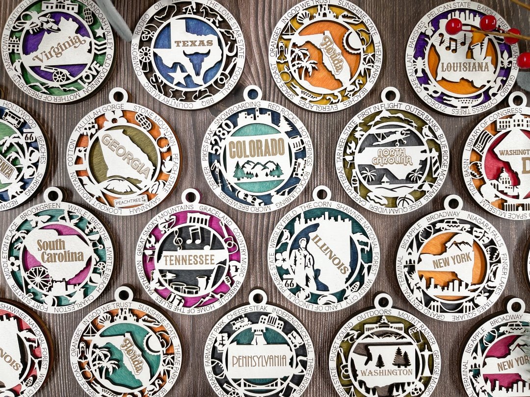 State Ornaments - Zeman Woodcrafts