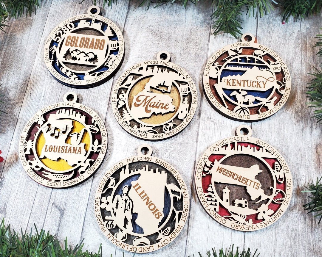 State Ornaments - Zeman Woodcrafts