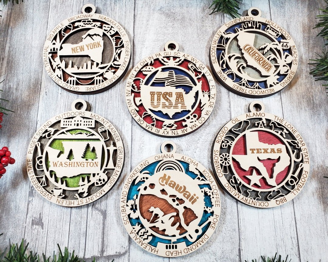 State Ornaments - Zeman Woodcrafts