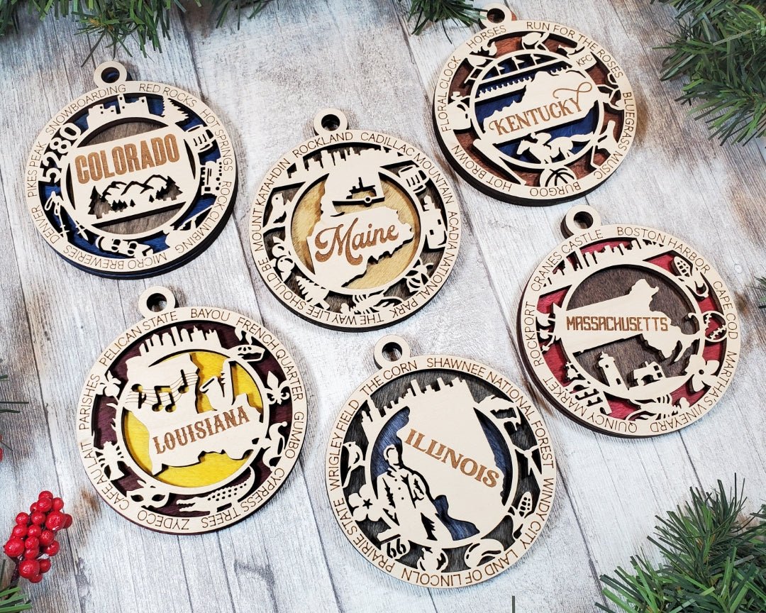 State Ornaments - Zeman Woodcrafts