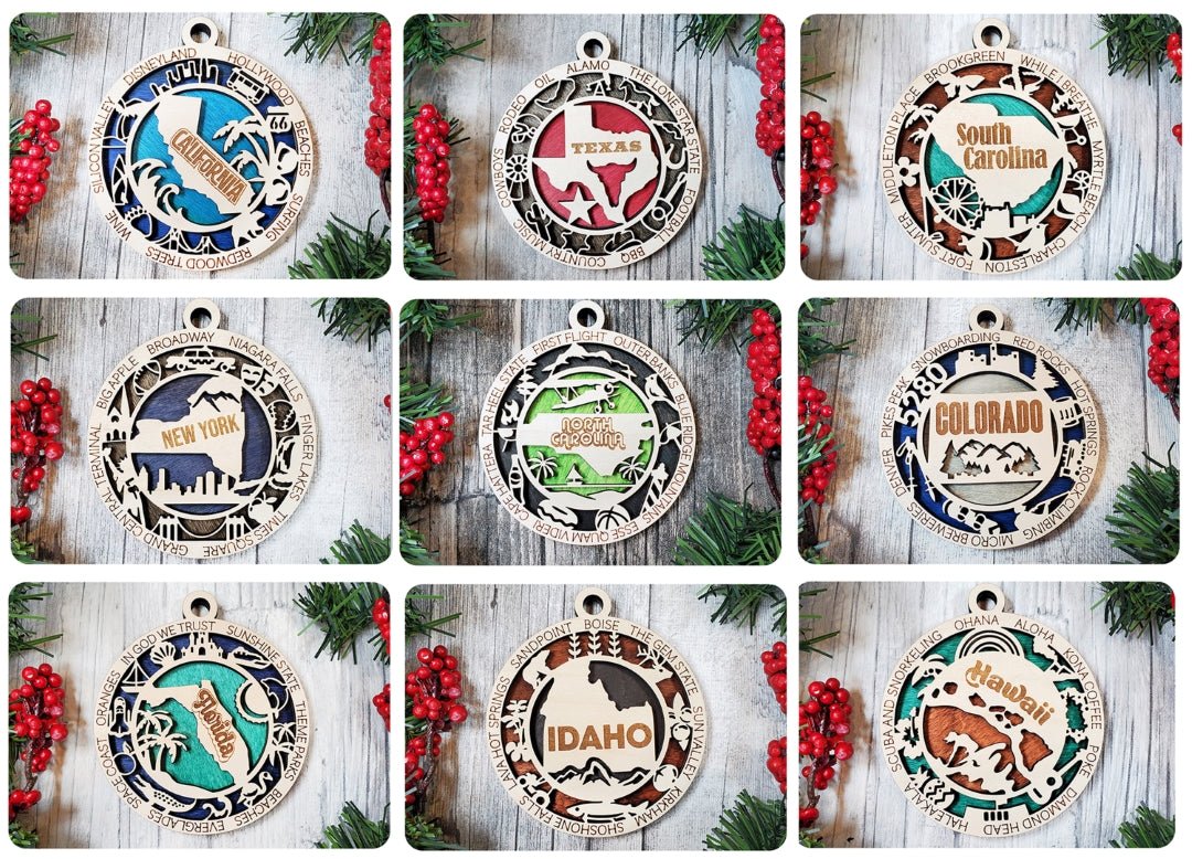 State Ornaments - Zeman Woodcrafts