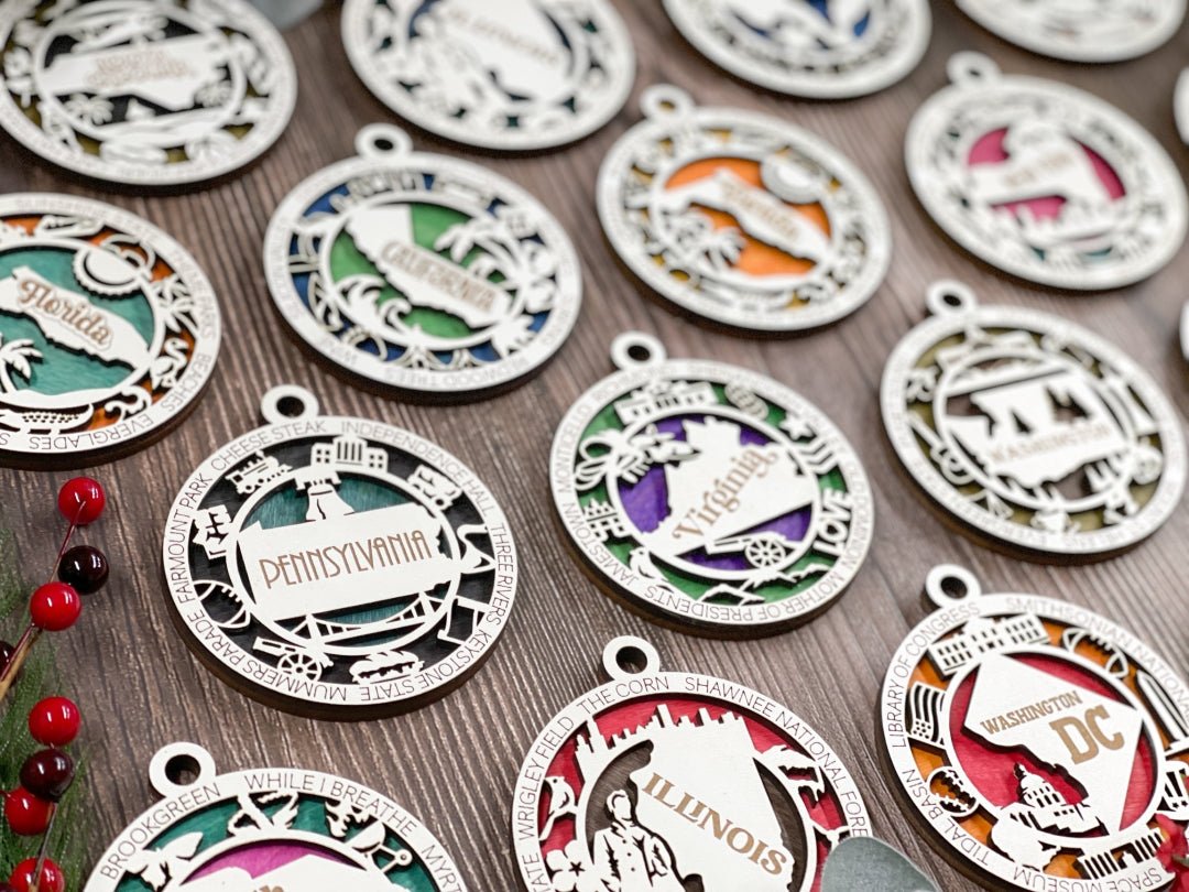 State Ornaments - Zeman Woodcrafts
