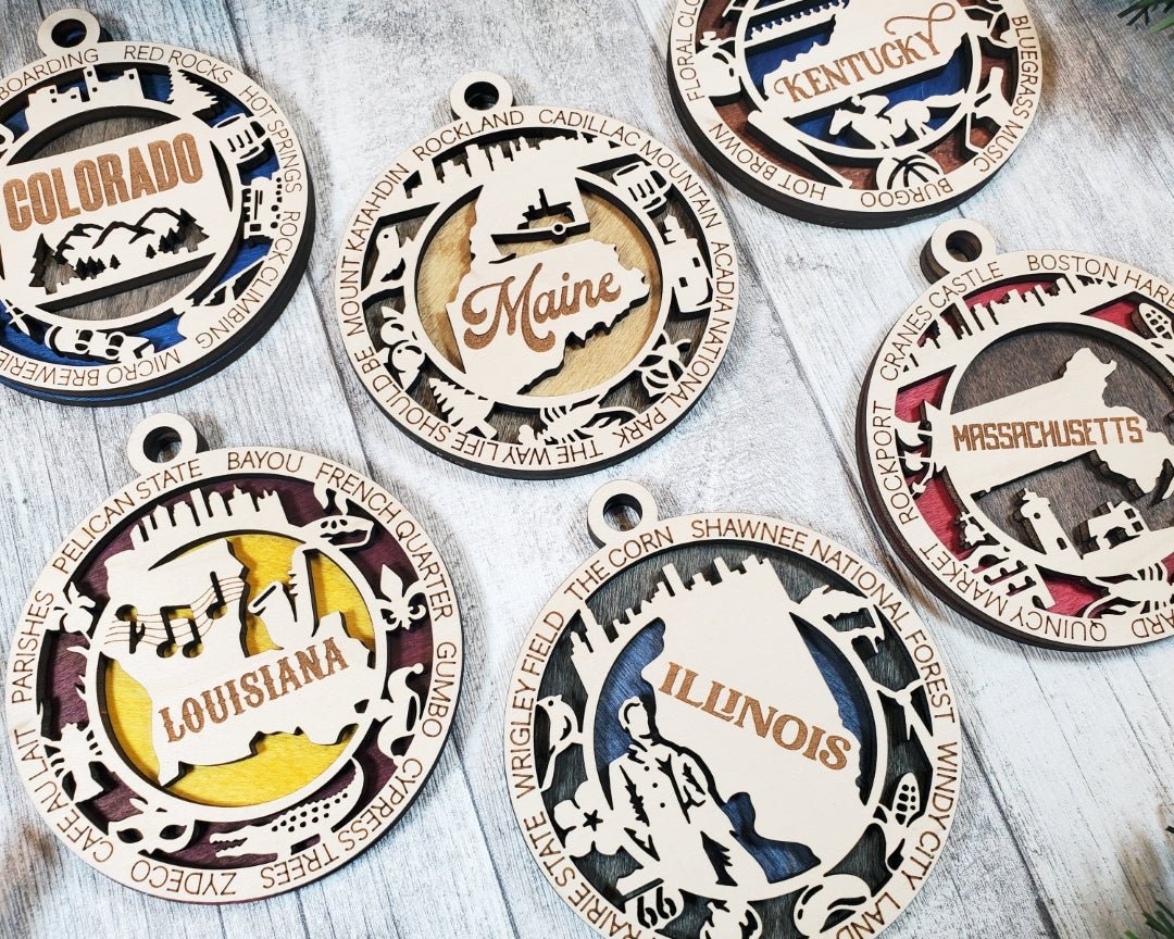 State Ornaments - Zeman Woodcrafts