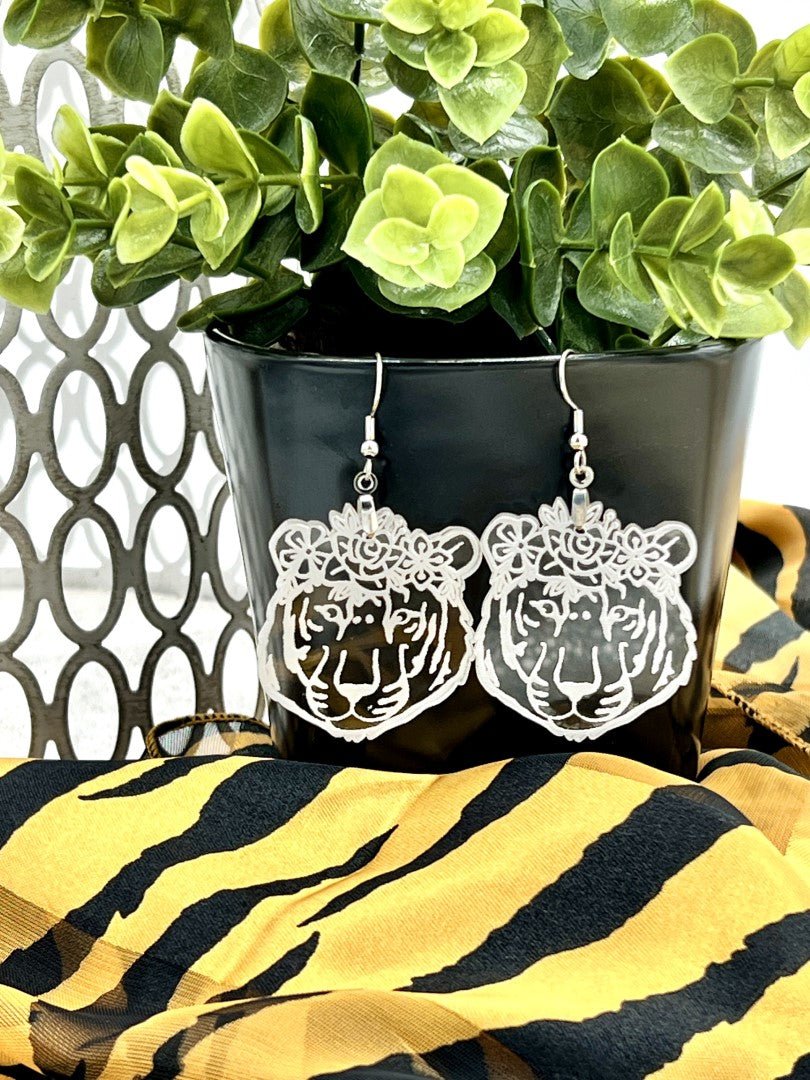 Tiger Spirit Earrings - Zeman Woodcrafts