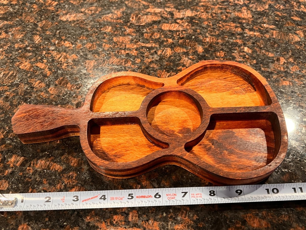 Tigerwood Guitar Tray - Zeman Woodcrafts