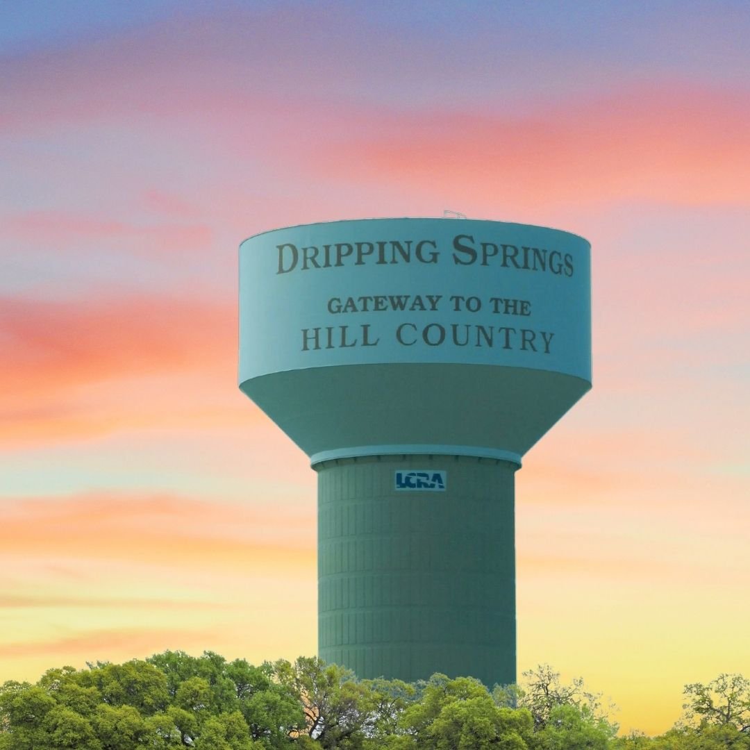 Two-Sided Dripping Springs Water Tower Ornament - Zeman Woodcrafts