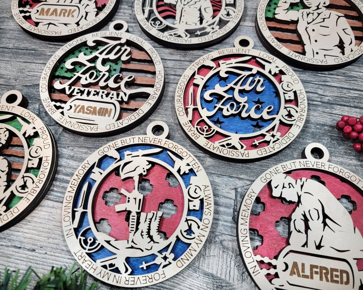 US Air Force Ornaments - Zeman Woodcrafts