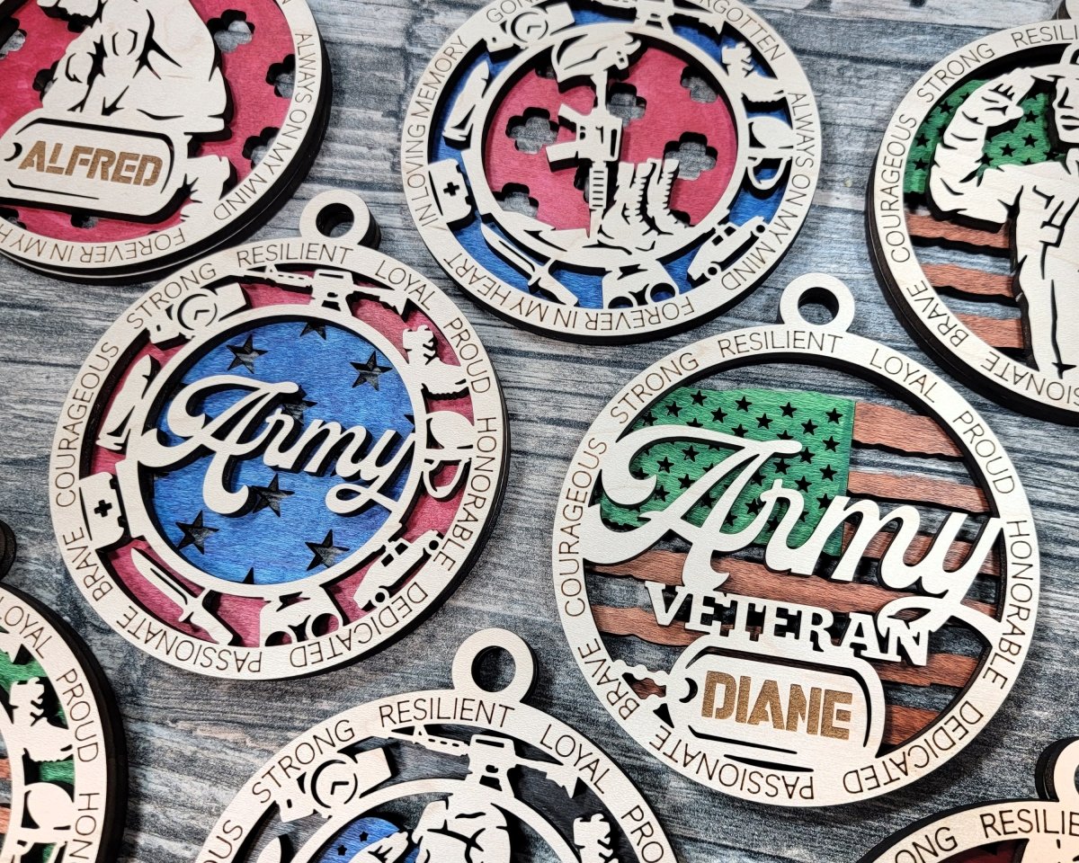 US Army Ornament / Hang Tag - Zeman Woodcrafts