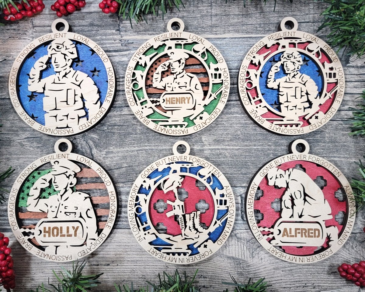 US Marines Ornament / Hang Tags USMC - Zeman Woodcrafts