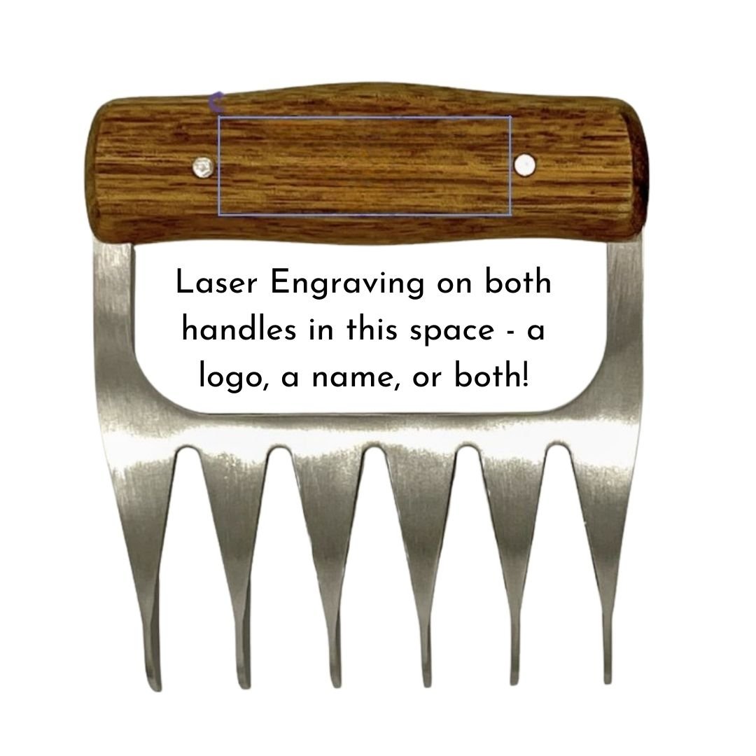 Zeman Woodcrafts Stainless Steel Wood Handle Meat Claw - Perfect Tool for Grill Masters and Foodies! - Zeman Woodcrafts