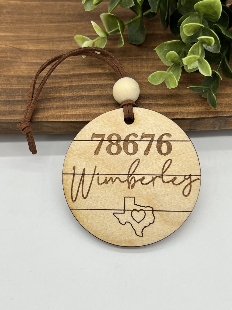 Zip Code Ornament - Zeman Woodcrafts