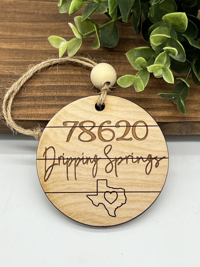 Zip Code Ornament - Zeman Woodcrafts