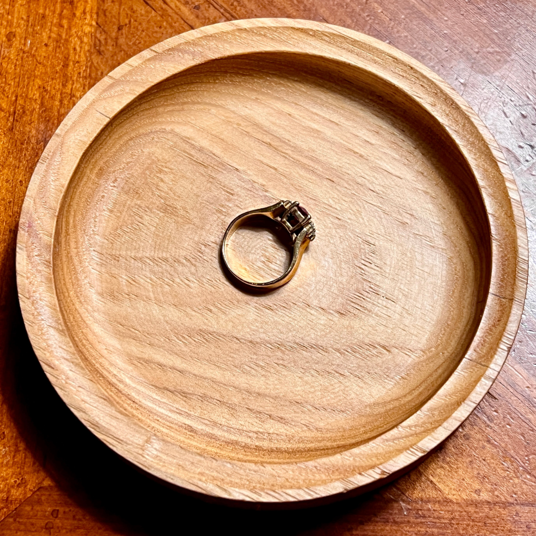 5" Handmade Hardwood Ring Tray