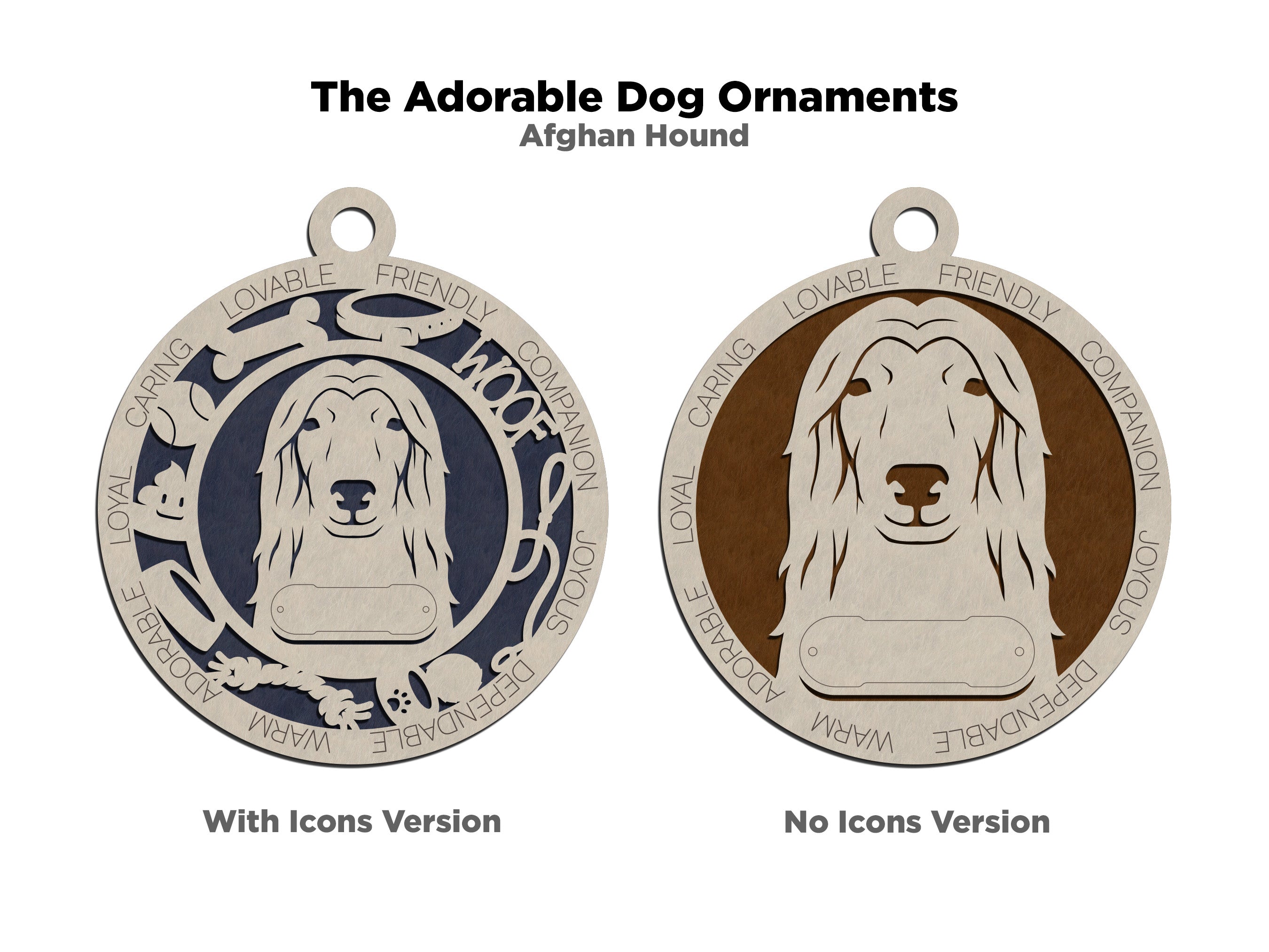 Dog Ornaments Breeds A-D
