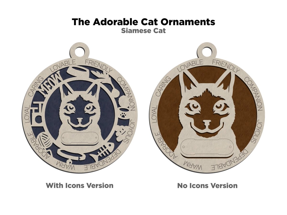 Cat's Meow Ornament / Tag - Zeman Woodcrafts