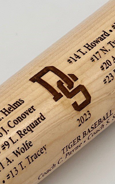 Laser-Engraved Baseball Bat - Zeman Woodcrafts